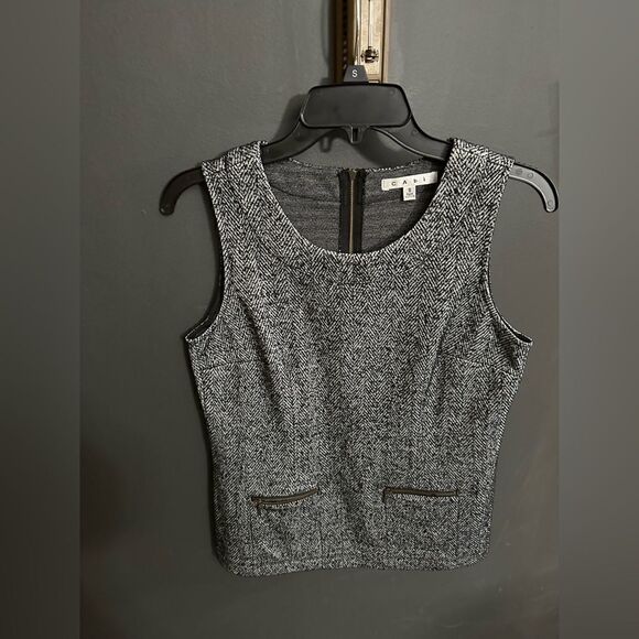 CAbi Black Speckle #993 CECE SHELL Sleevless Top  (Retail $84) Size Small - Picture 8 of 12